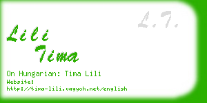 lili tima business card